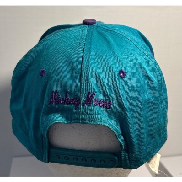 Mickey Mouse Hat Teal & Purple Baseball Cap Embroidered Disney Unlimited - Picture 4 of 11